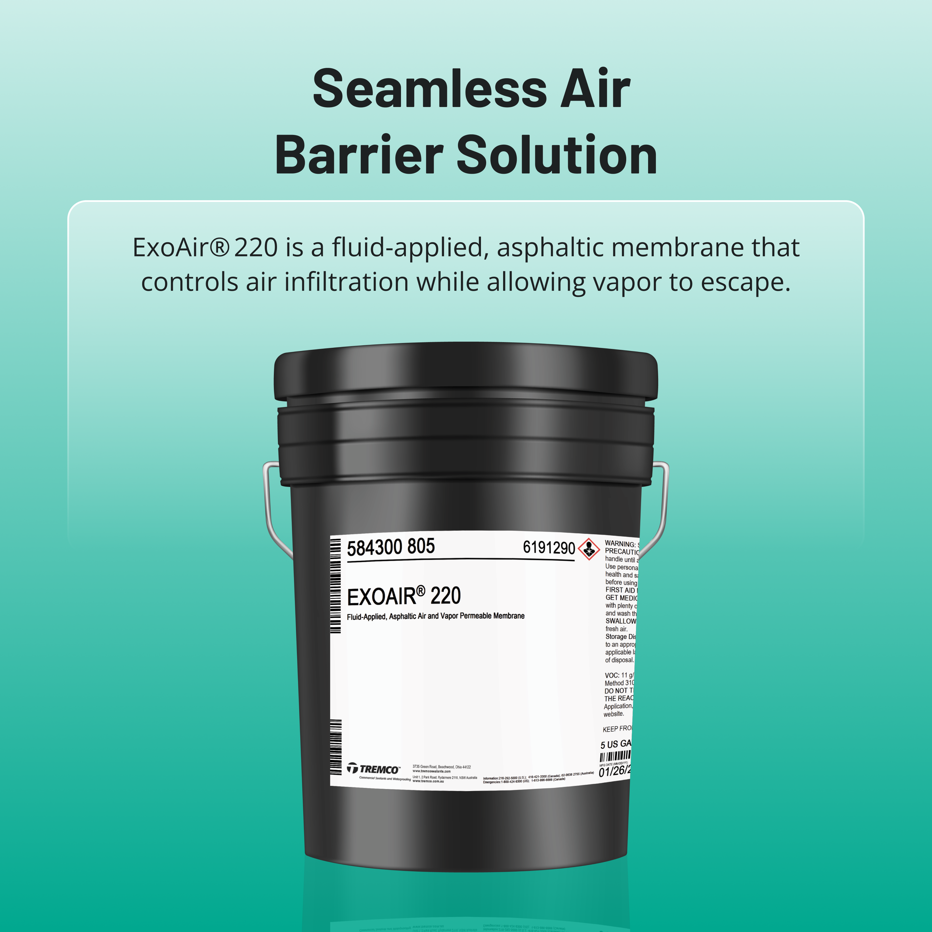 Tremco® EXOAIR 220 5 GAL PAIL