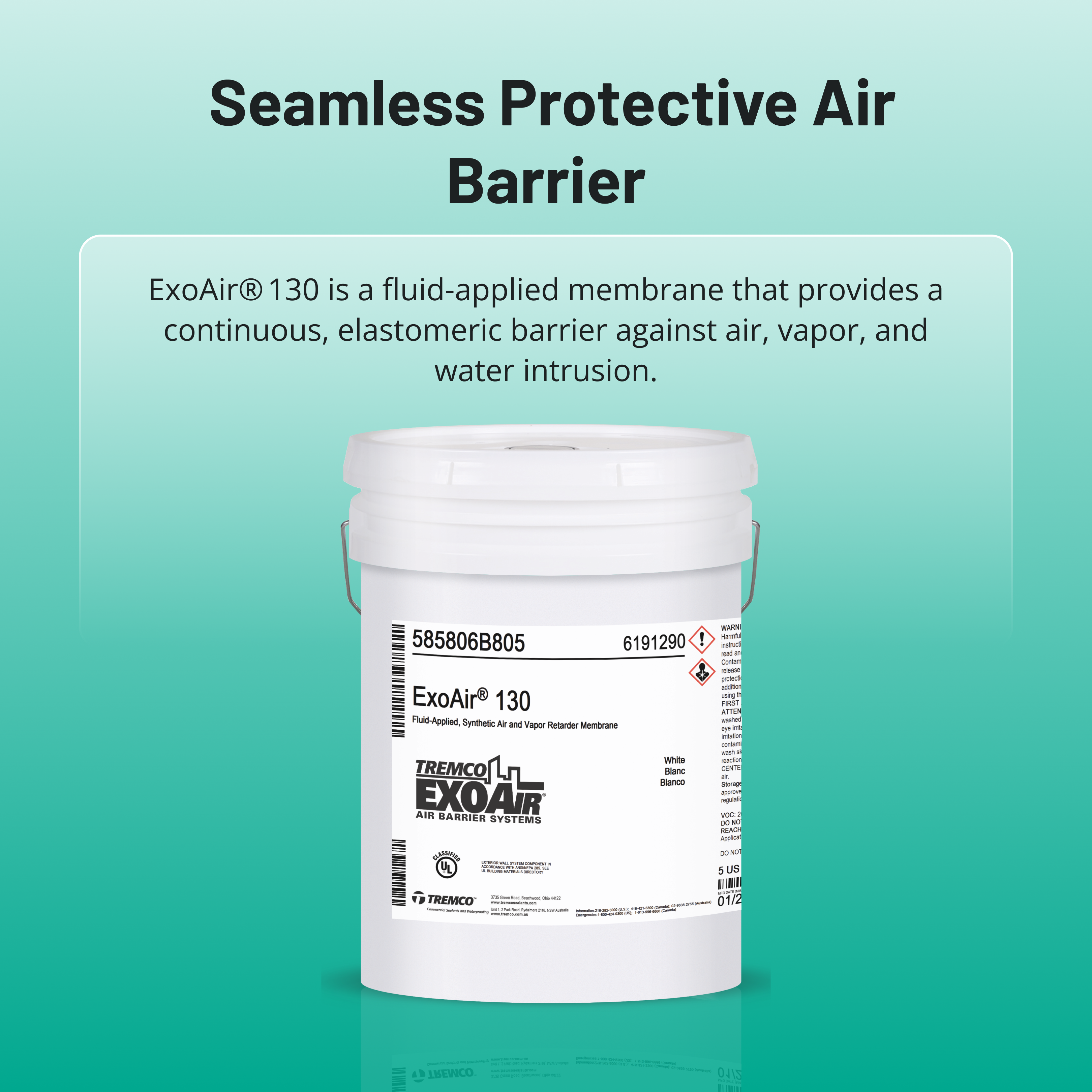 Tremco® ExoAir 130 White - 5 GAL