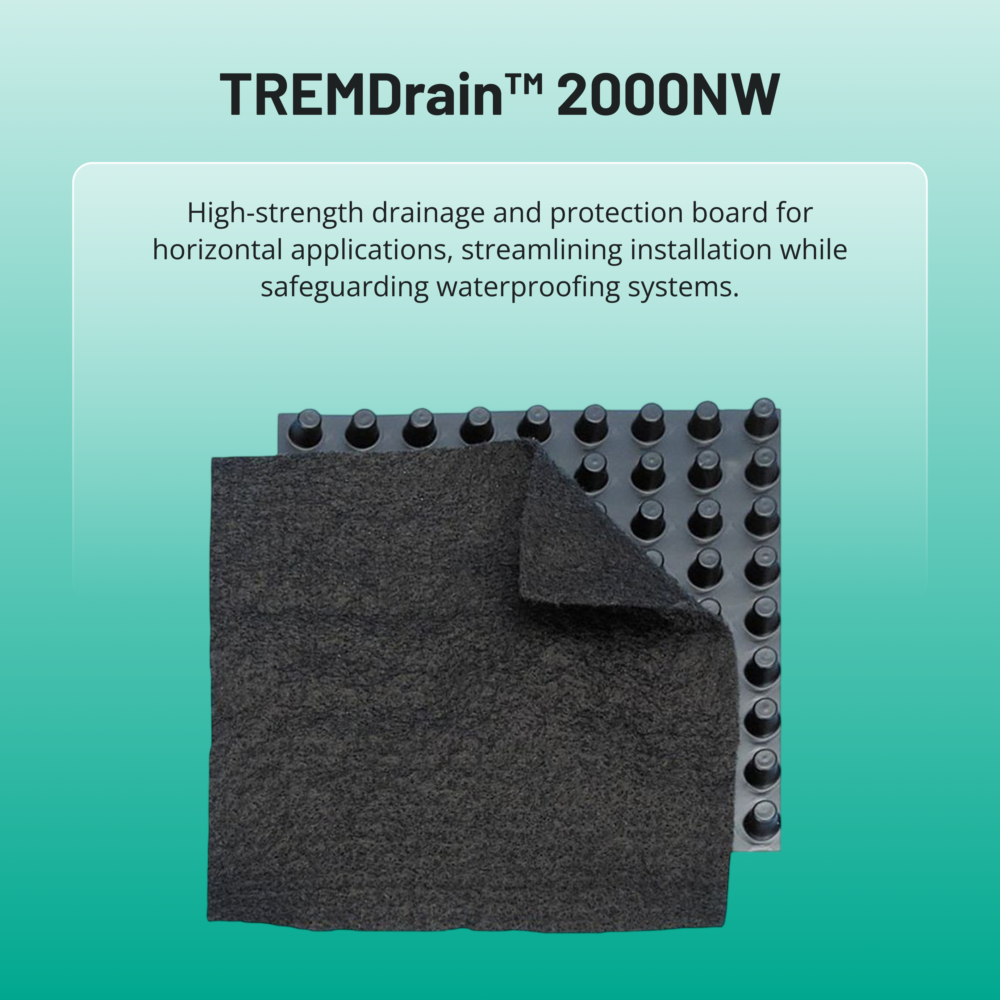 Tremco® Tremdrain 2000NW Drainage mat 4 ft. x 50 ft.